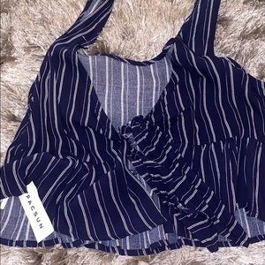 pacsun front tie tank top